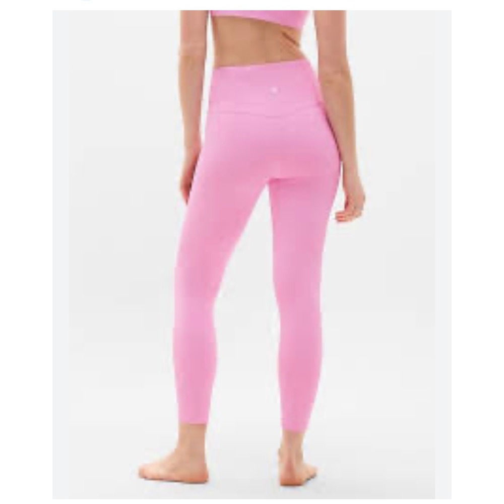 Athleta Ultra High Rise Elation 7/8 Pink Leggings Yoga Pants Womens L Petite